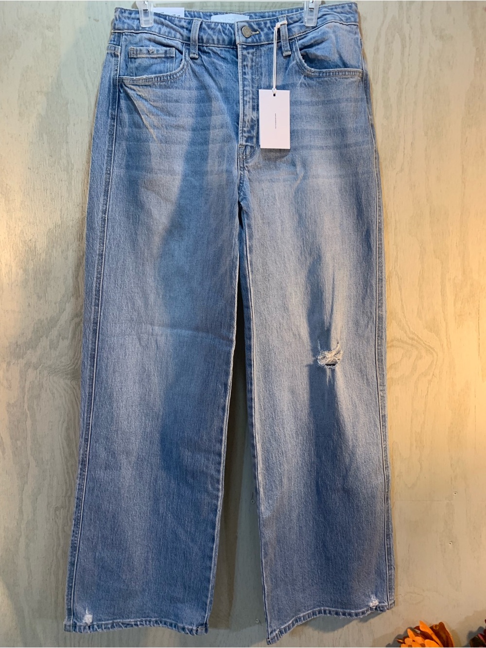 Classic Light Blue Wide Leg Jeans - Women